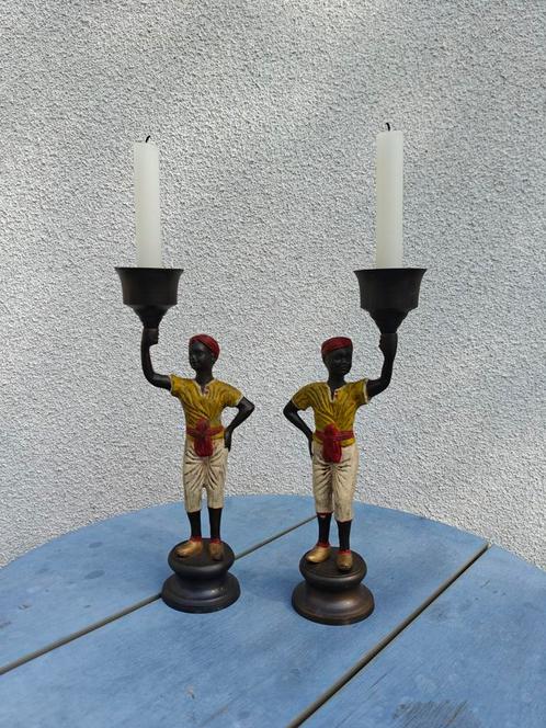Een paar antieke kandelaars., Antiek en Kunst, Antiek | Kandelaars, Ophalen of Verzenden