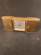 Messing vintage horloge - reiswekker in schuifbaar etui., Antiek en Kunst, Antiek | Klokken, Ophalen of Verzenden