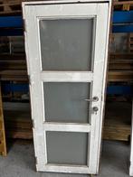 Hardhouten tuinhuis DEUR met veiligheidsglas opaal, Ophalen, Gebruikt, Glas