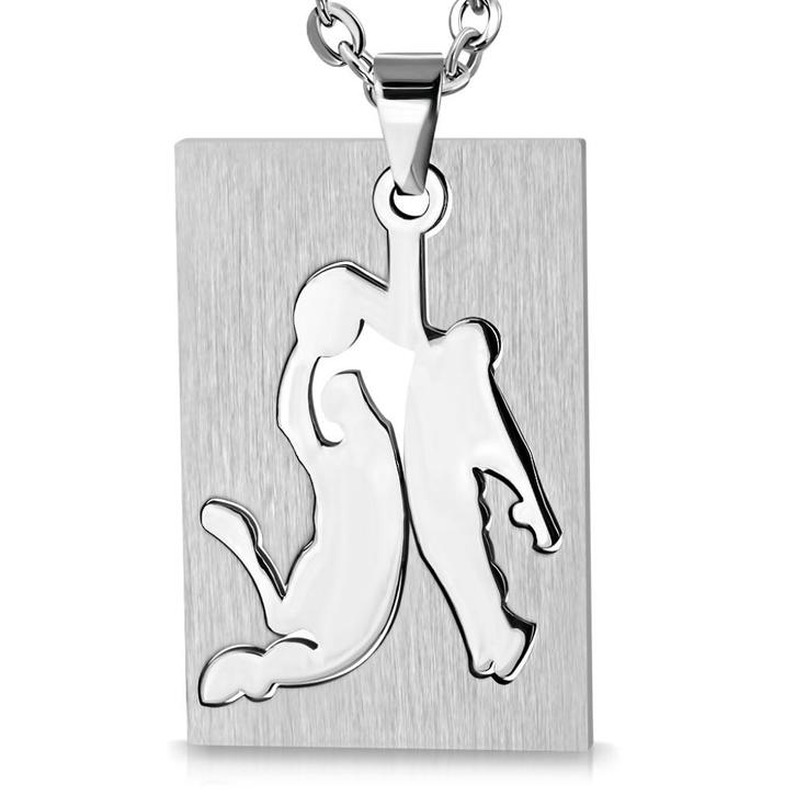 Pendentif de basket-ball Slam Dunk en acier inoxydable - OP=, Bijoux, Sacs & Beauté, Pendentifs, Neuf, Enlèvement ou Envoi