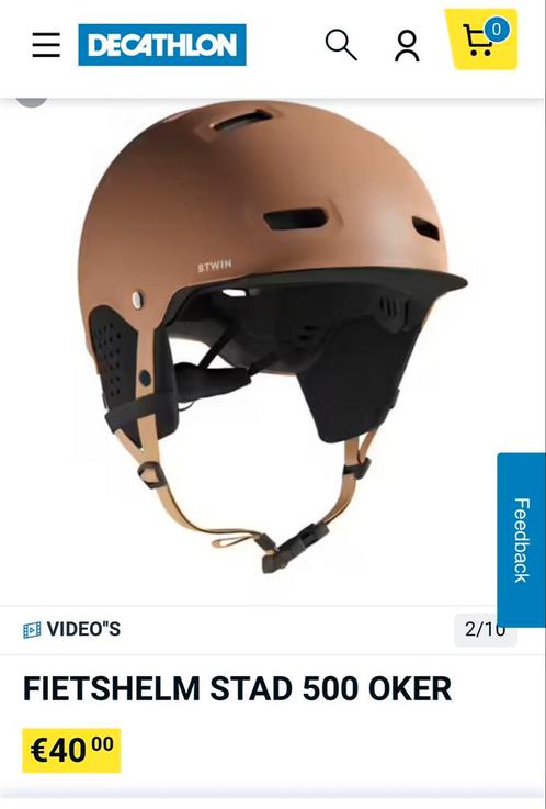 Fietshelm BTWIN, maat L (59-62 cm), Fietsen en Brommers, Fietsaccessoires | Fietshelmen, Zo goed als nieuw, Heer of Dame, L, Ophalen