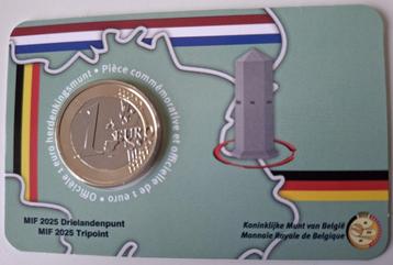 Coincard 1 euromunt België 2025 Drie Landenpunt (MIF) beschikbaar voor biedingen