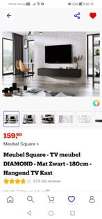Zwarte zwevende tv kast nieuw, Huis en Inrichting, Kasten |Televisiemeubels, Ophalen, Overige materialen, 150 tot 200 cm, Nieuw