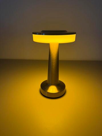 Galactic Glow – Draadloze oplaadbare lamp in goudkleur, Enlèvement ou Envoi, Comme neuf