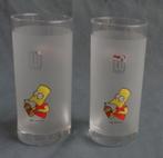 2002 LU THE SIMPSONS 2x longdrink glas set Bart H13,5xO6cm P, Huis en Inrichting, Keuken | Servies, Glas, Gebruikt, Ophalen of Verzenden