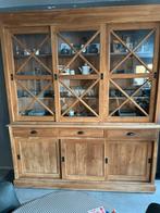 Vitrinekast in teak, Huis en Inrichting, Kasten | Buffetkasten, Ophalen, Zo goed als nieuw