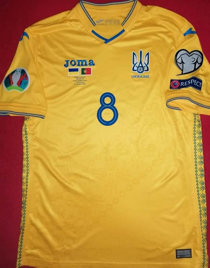 Matchworn shirt Ukraine-Portugal, Sport en Fitness, Voetbal, Shirt, Ophalen