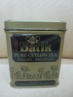 lege blikken doos Batik pure Ceylon tea English Breakfast 20, Gebruikt, Ophalen of Verzenden, Thee