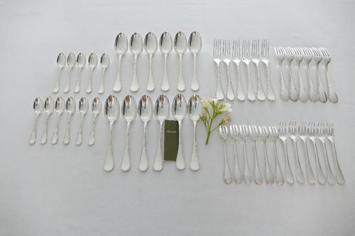 Christofle - Perles - Verzilverde bestekset - 47-delig, Antiek en Kunst, Antiek | Bestek, Ophalen of Verzenden