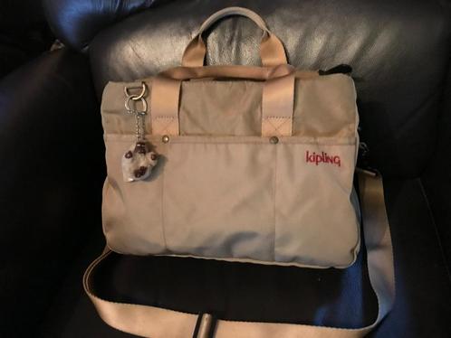 vintage handtas KIPLING, Handtassen en Accessoires, Tassen | Schoudertassen, Zo goed als nieuw, Kipling, Beige, Ophalen