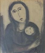 GABY DE PAUW / MOEDER & KIND / ORIGINEEL WERK / 83x74cm KAD, Antiek en Kunst, Ophalen