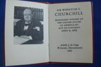 Livre en cuir Sir Winston S. Churchill du 9 avril 1963, 20e eeuw of later, Ophalen of Verzenden, Zo goed als nieuw, Noord-Amerika