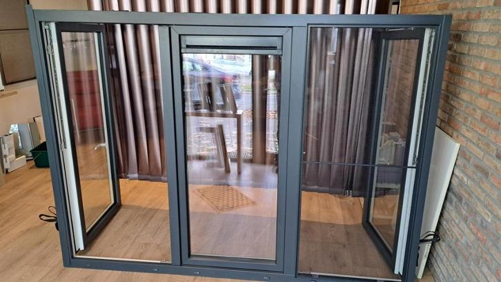 3-delig PVC raam, Doe-het-zelf en Bouw, Raamkozijnen en Schuifdeuren, Nieuw, Raamkozijn, 150 tot 225 cm, 225 cm of meer, Inclusief glas