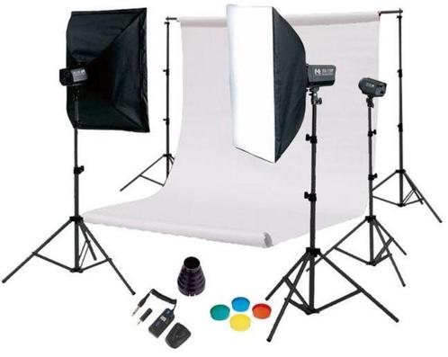 fotostudio, Audio, Tv en Foto, Fotografie | Fotostudio en Toebehoren, Zo goed als nieuw, Complete fotostudio, Ophalen