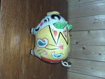 Statue en bois cochon vintage.  beschikbaar voor biedingen