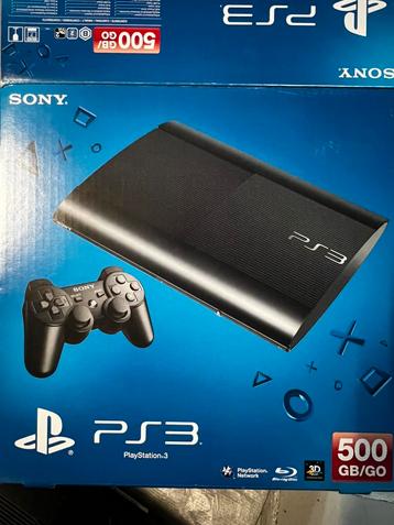 Playstation 3 ultra Slim+ boîte+ manette + jeux beschikbaar voor biedingen