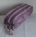 Kipling plumier triple rose métallisé + singe, Enlèvement ou Envoi, Utilisé