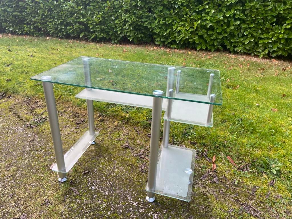 Bureau en verre design, Enlèvement, Utilisé