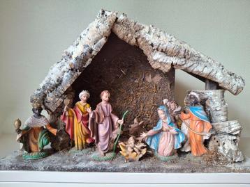 Grote Vintage kerststal beschikbaar voor biedingen