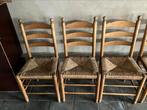6 eiken stoelen met rieten zitting, Ophalen