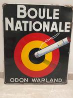 Plaque émaillée Boule Nationale Odon Warland 1935, Verzamelen, Ophalen, Zo goed als nieuw