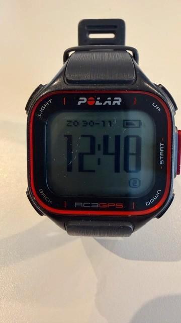 Polar RC3 GPS met borstband - werkt perfect !, Handtassen en Accessoires, Sporthorloges, Gebruikt, Zwart, GPS, Hartslag, Ophalen