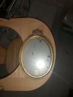 Vintage spiegel met bladgoud, Huis en Inrichting, Ophalen of Verzenden, Gebruikt, Ovaal