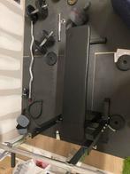 Bench met gewichten te koop, Sport en Fitness, Ophalen, Gebruikt