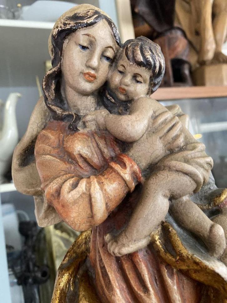 Bad Tölzer Matzberger Polychroom madonna 40 cm, Antiek en Kunst, Antiek | Religieuze voorwerpen, Ophalen of Verzenden