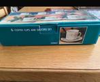 6 coffeekopjes + onderbordjes, Ophalen of Verzenden