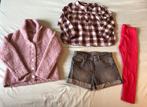 Meisjeskleding lot 110/5 jaar vest, korte broek en blouse, Meisje, Ophalen of Verzenden, Zo goed als nieuw, Setje