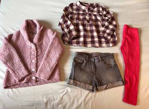 Meisjeskleding lot 110/5 jaar vest, korte broek en blouse, Kinderen en Baby's, Kinderkleding | Maat 110, Zo goed als nieuw, Meisje