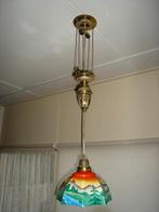 2 Antieke Beschilderde Hanglampen, Antiek en Kunst, Ophalen of Verzenden