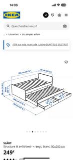 SLÄKT Bedframe met uitschuifbaar bed+opbergruimte 90x200 cm, Huis en Inrichting, Ophalen, Nieuw