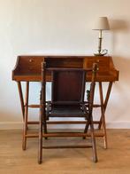 Koloniale safari secretaire met stoel, Ophalen, Gebruikt, Koloniaal, safari, exotisch, tropisch