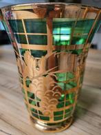 Groene vaas booms glas, Antiek en Kunst, Ophalen