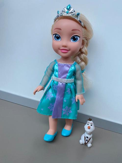 Pop Elsa + Olaf Frozen Disney, Kinderen en Baby's, Speelgoed | Poppen, Zo goed als nieuw, Overige typen, Ophalen of Verzenden