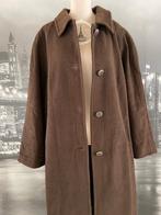 lange bruine mantel (losse kap) wol - cashmere - maat 46, Bruin, Verzenden, Maat 46/48 (XL) of groter, Zo goed als nieuw
