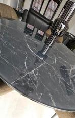 Table ronde 140 cm effet Marbre, Maison & Meubles, Enlèvement, Comme neuf, Métal