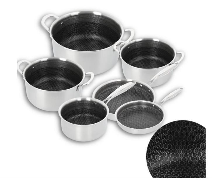 Nouveau Ensemble de Casserole 10 Pieces Inox, Induction, Maison & Meubles, Cuisine | Casseroles & Poêles, Neuf, Ensemble de casseroles