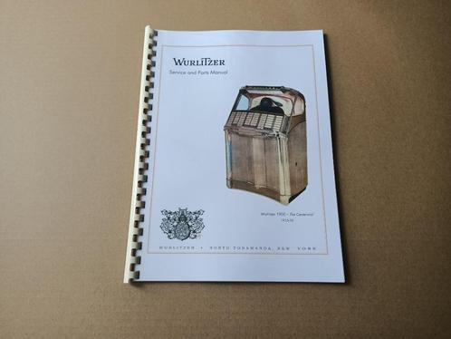 Service Manual: Wurlitzer 1900 (1956) jukebox nieuw !!!, Collections, Machines | Jukebox, Wurlitzer, Enlèvement ou Envoi