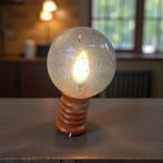 Vintage oranje bollamp / tafellamp, Ophalen of Verzenden