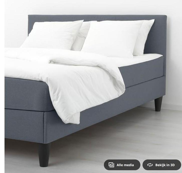 sommier, Maison & Meubles, Chambre à coucher | Lits boxsprings, Comme neuf, 160 cm, 200 cm, Une personne, Gris, Enlèvement