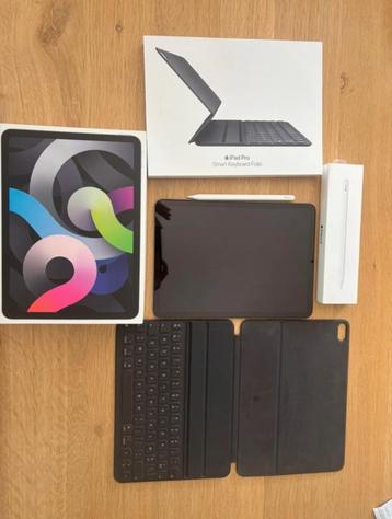 IPad Air 4th + Apple Pencil + Apple keyboard  beschikbaar voor biedingen