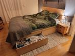 Bed IKEA MALM 160x200 cm, Huis en Inrichting, Slaapkamer | Bedden, Ophalen, Gebruikt, Beige, Tweepersoons