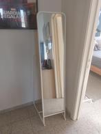 Staande spiegel + achtersteunhaak (Ikea), Huis en Inrichting, Minder dan 50 cm, 150 tot 200 cm, Rechthoekig, Zo goed als nieuw