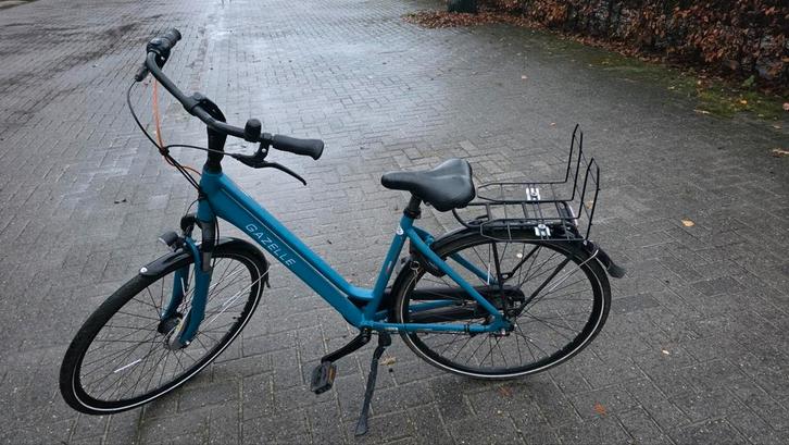 Dames Fiets Gazelle Vento Blauw, Fietsen en Brommers, Fietsen | Dames | Damesfietsen, Zo goed als nieuw, Gazelle, (Extra) lage instap