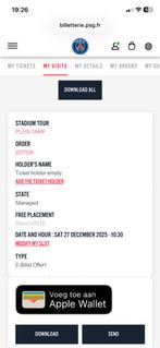 Twee tickets Psg stadiontour, Tickets en Kaartjes, Sport | Voetbal