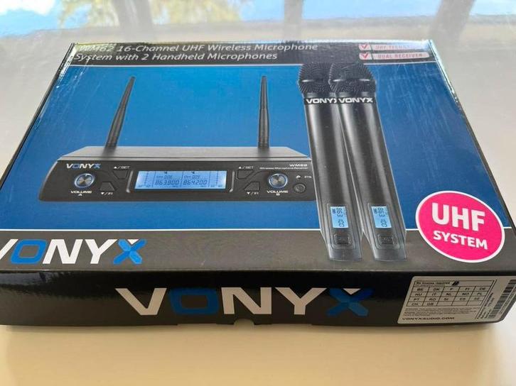 Vonyx draadloze microfoon set WM62 (NIEUW in doos), Muziek en Instrumenten, Microfoons, Zo goed als nieuw, Draadloos, Ophalen