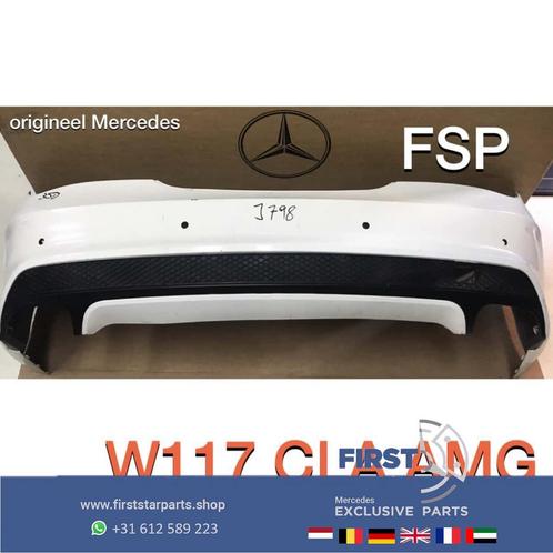 W117 CLA AMG ACHTERBUMPER WIT Mercedes C117 X117 2013-2018 O, Auto-onderdelen, Carrosserie, Bumper, Mercedes-Benz, Voor, Gebruikt